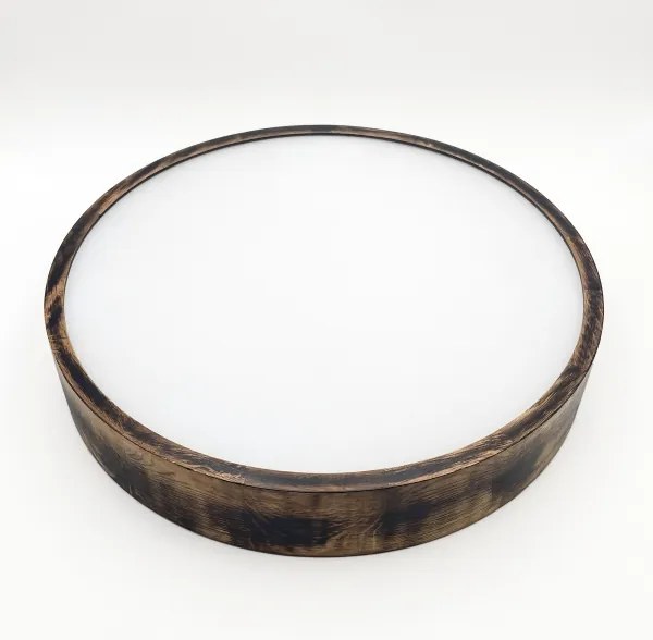 Stropné svietidlo OAK SMOKY 3xE27/15W/230V, pr. 47,5 cm, dub/tmavohnedá