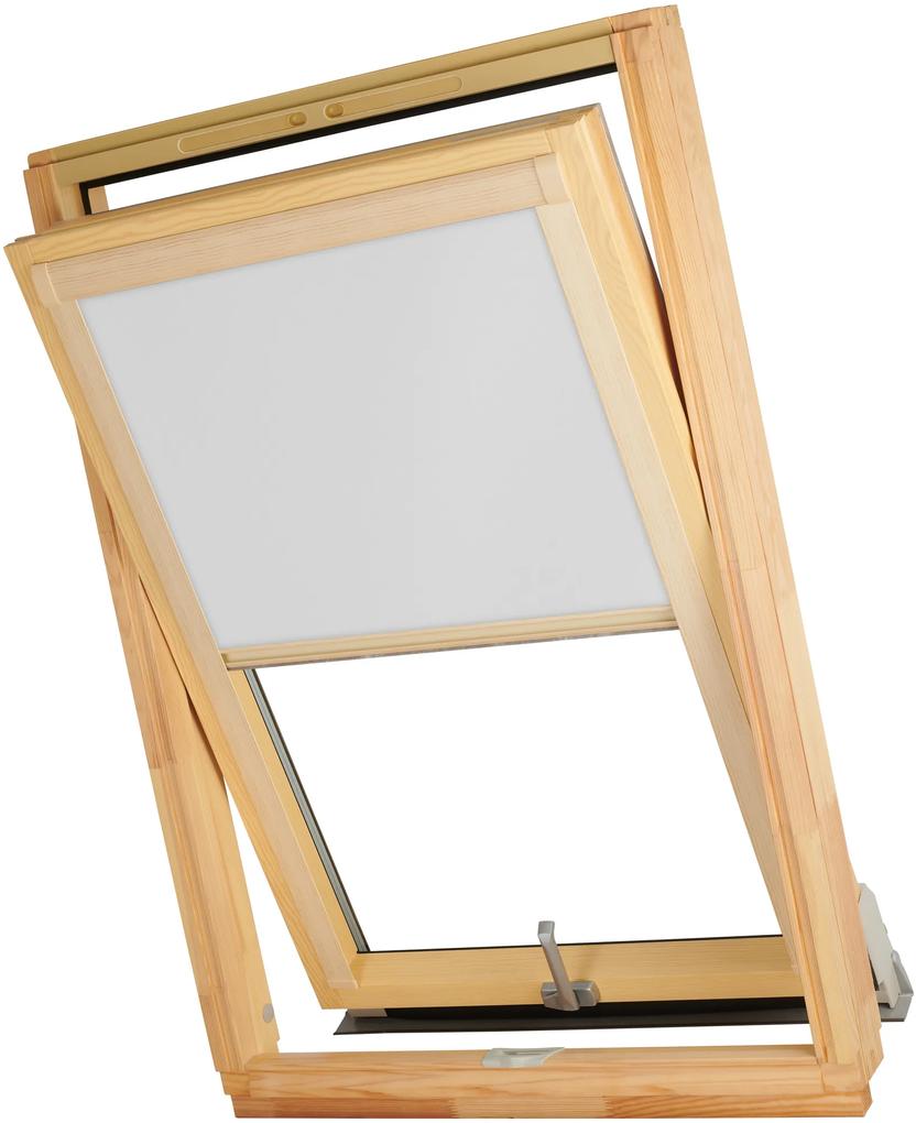 Dekodum Termoizolačná roleta na strešné okno typu FAKRO 94x140 Farba látky: Graphite Silver, Farba profilu: Biela