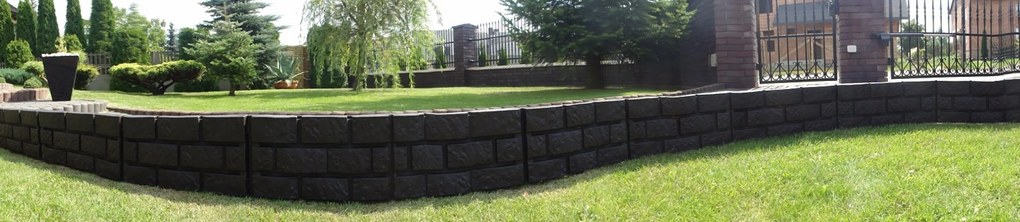 Záhradná palisáda obrubník lem trávniku 2,2 m sivá