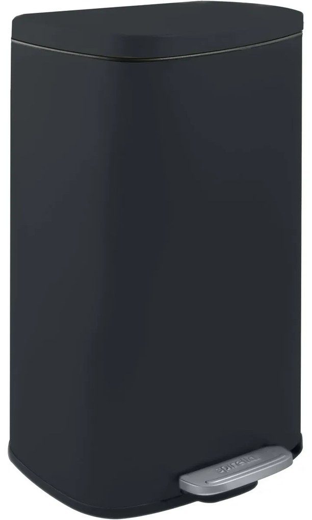 Spirella Pedálový odpadkový kôš soft-close Akira 30 l, matná čierna, 30 l