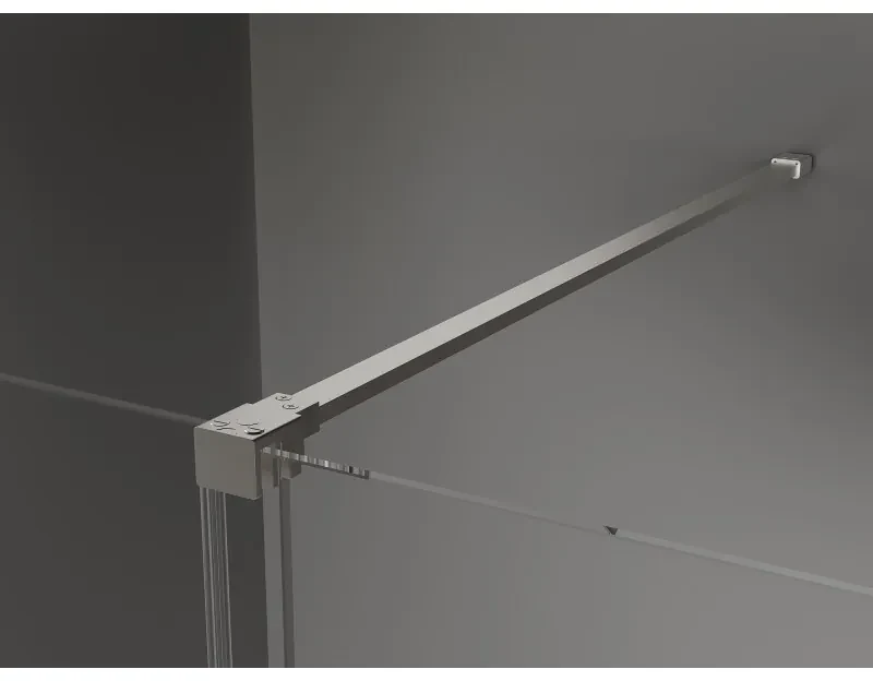 Mexen Velar, posuvné sprchové dvere do otvoru 160 cm, 8mm číre sklo, brúsená oceľ, 871-160-000-01-97