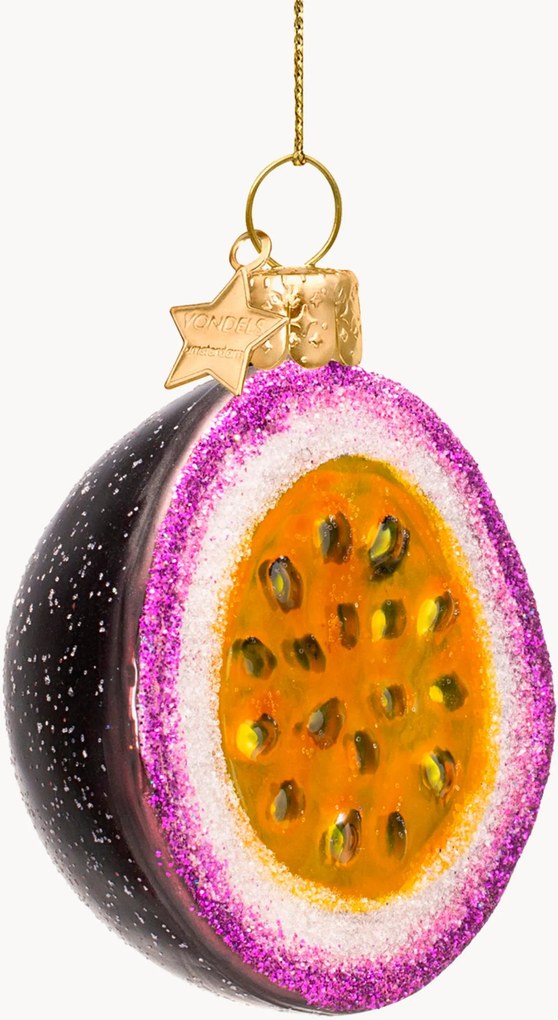 Ručne fúkaná vianočná ozdoba Passion Fruit