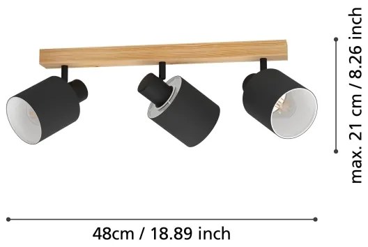 Eglo 99491 - Bodové svietidlo BATALLAS 3xE27/10W/230V