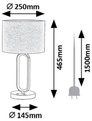 Rabalux 74044 - LED Stolná lampa DOMIRO 1xE27/60W/230V + LED/8W