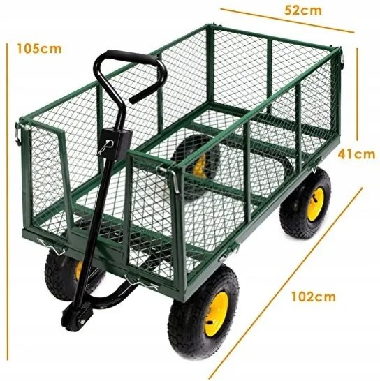Kvalitný záhradný vozík na nafukovacích kolesách 3v1