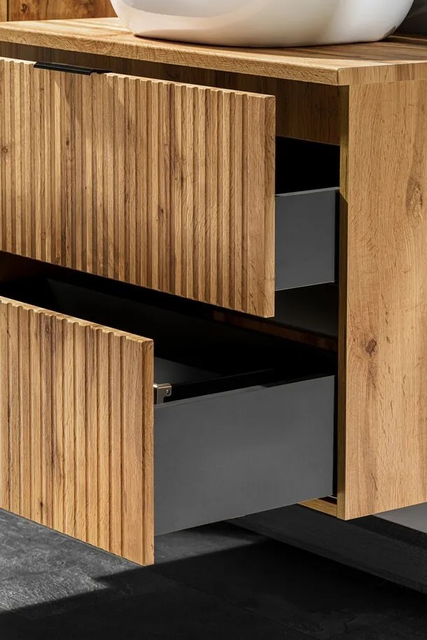 Závěsná skříňka Casad Nature s deskou 120 cm dub wotan