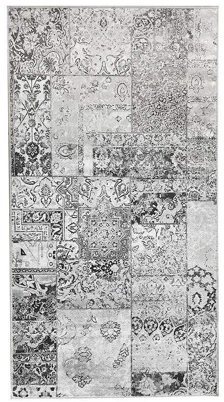 Viskózový koberec Mahhad 1,2/1,7 84475 strieborný/antracit