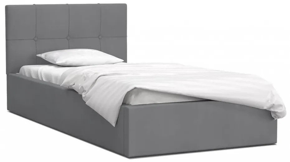GM Čalúnená jednolôžková posteľ Ingrit 90x200 - sivá