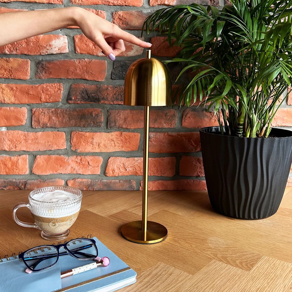 Toolight Toolight, bezdrôtová nočná USB lampa APP1360-T, mosadzná, OSW-08623