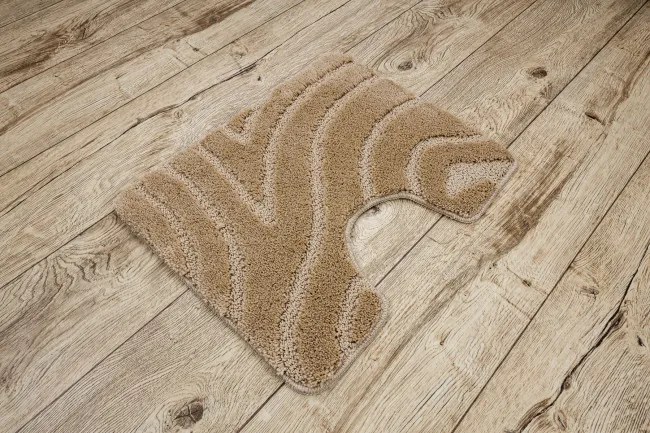 Sada kúpeľňových koberčekov SUPREME WAVES vlny, béžová