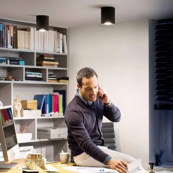 Philips - LED Stmievateľné bodové svietidlo Hue PILLAR 1xGU10/4,2W/230V + DO čierna