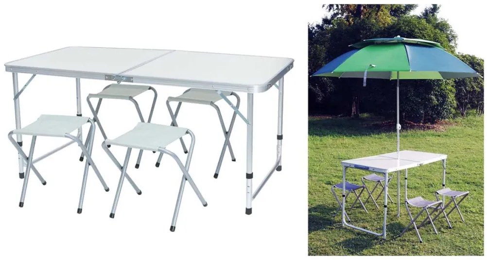 Kempingový stôl so 4 stoličkami