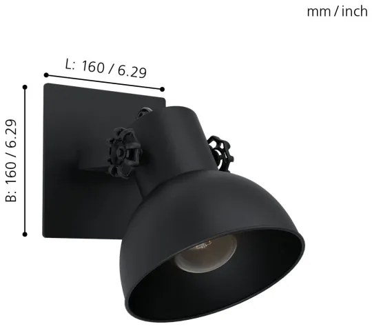 Eglo 43431 - Nástenné svietidlo BARNSTAPLE 2 1xE27/28W/230V