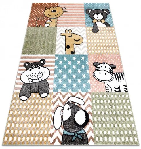 Detský kusový koberec Fun Pets multi, 80x150, viacfarebná, detská izba, Dywany Łuszczów