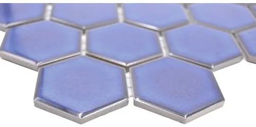 Keramická mozaika HX560 šesťuholník uni kobaltovo modrá lesklá
