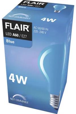 LED žiarovka FLAIR A60 E27/4 W modrá