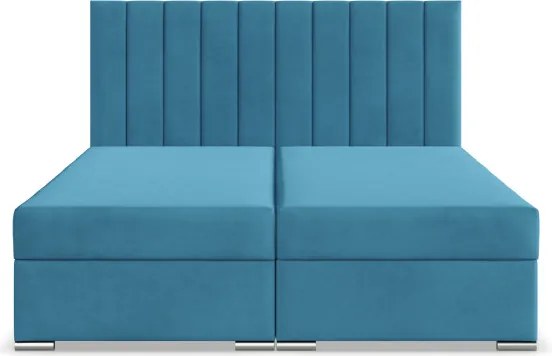 Manželská posteľ AGEN Velvet 180×200 cm modrá