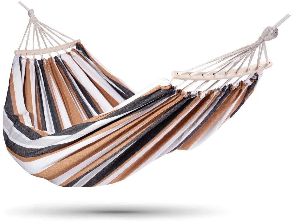 Závesná sieť EDEN pre 2 osoby béžovo-čierna