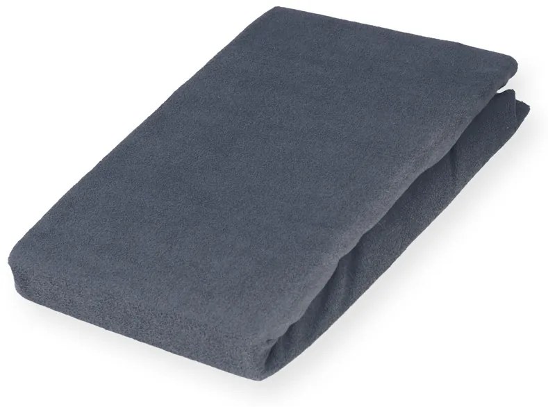 Detské froté napínacie prestieradlo do postieľky FR-029 Antracitovo sivé 70 x 140 x 10 cm - do postieľky