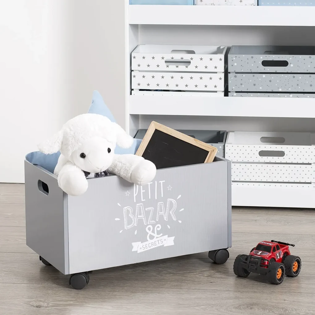 Atmosphera Créateur d'intérieur® Truhlica na hračky Petit sivá