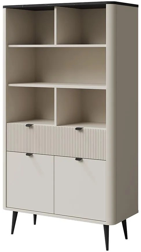 Vitrína Marly 5 Kašmír/Sivý kameň