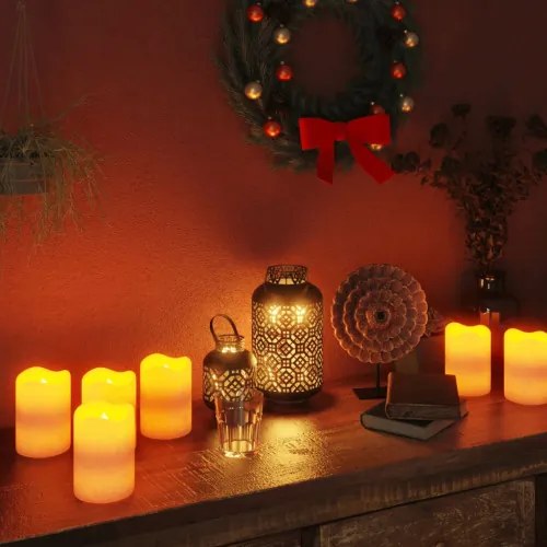 vidaXL Bezplameňové LED sviečky s diaľkovým ovládaním 50 ks biela-