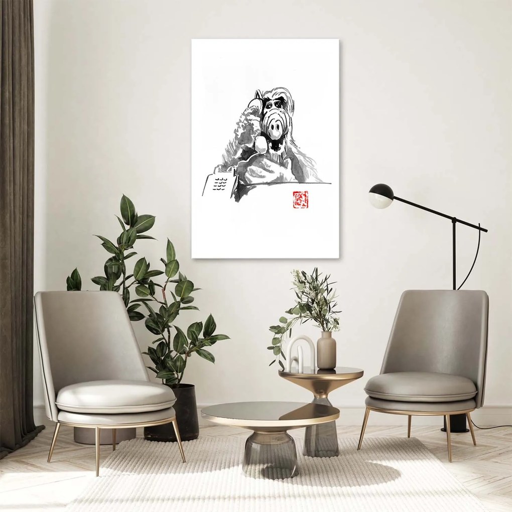 Gario Obraz na plátne Alf s telefónom - Péchane Rozmery: 40 x 60 cm
