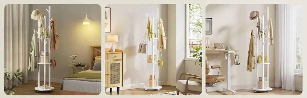 Věšák na oblečení Vasagle Hasky bílý