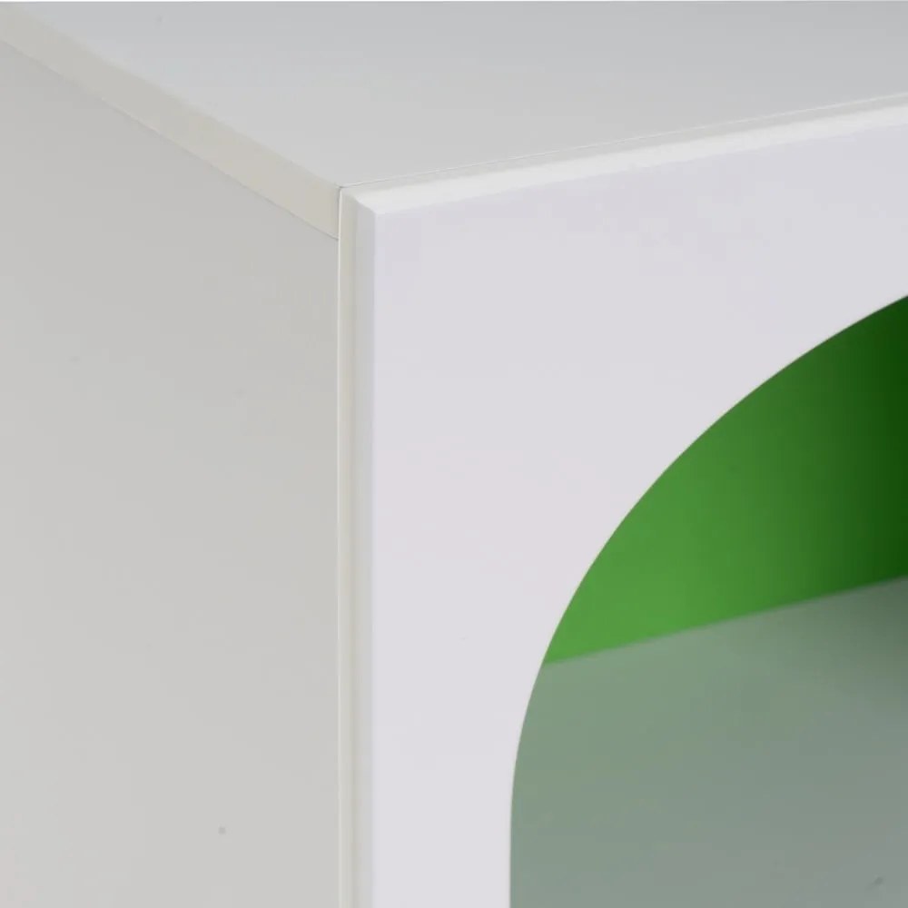 Bielo-zelená knižnica 40x100 cm – Casa Selección