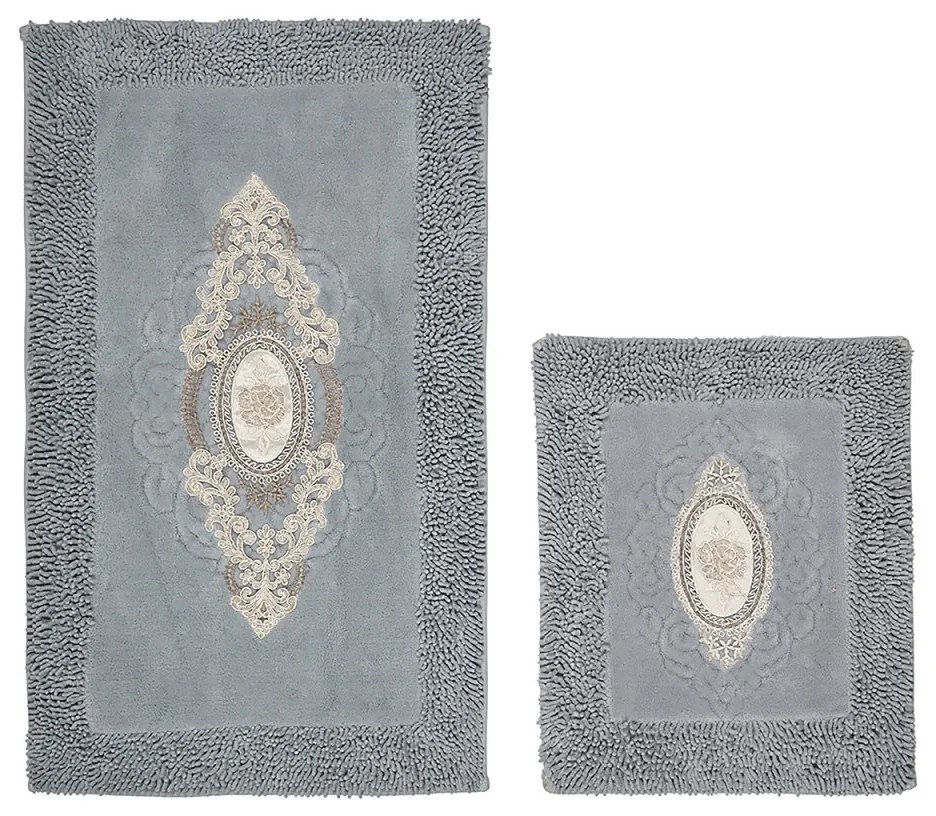 Sada 2 kusů koupelnových předložek Oriental Gray šedá