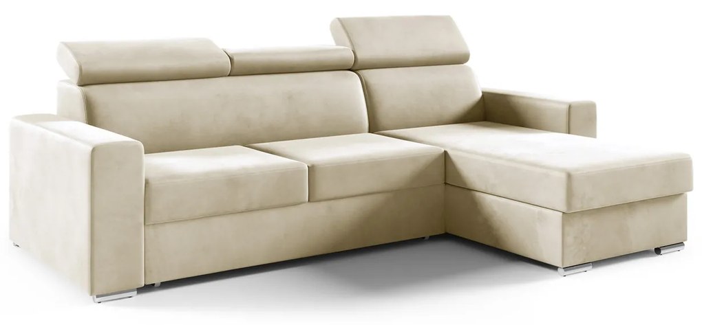 Rohová rozkladacia sedacia súprava ADELA Tmavo sivá I Pravá