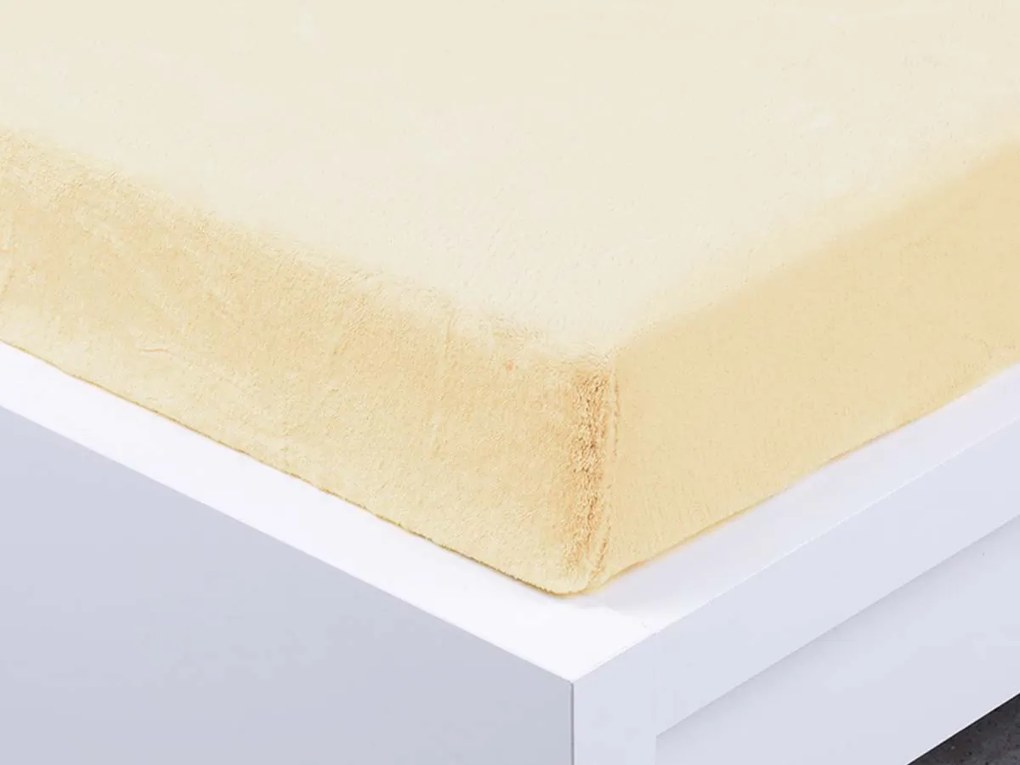 XPOSE® Mikroplyšová plachta Exclusive - vanilková 140x200 cm