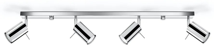 Bodové svietidlo Ring, 4x chrómové kovové tienidlo, (možnosť polohovania)