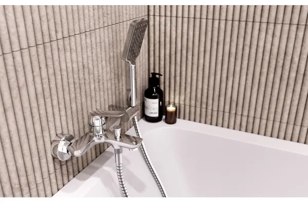 Novaservis - Vaňová súprava s batériou METALIA lesklý chróm