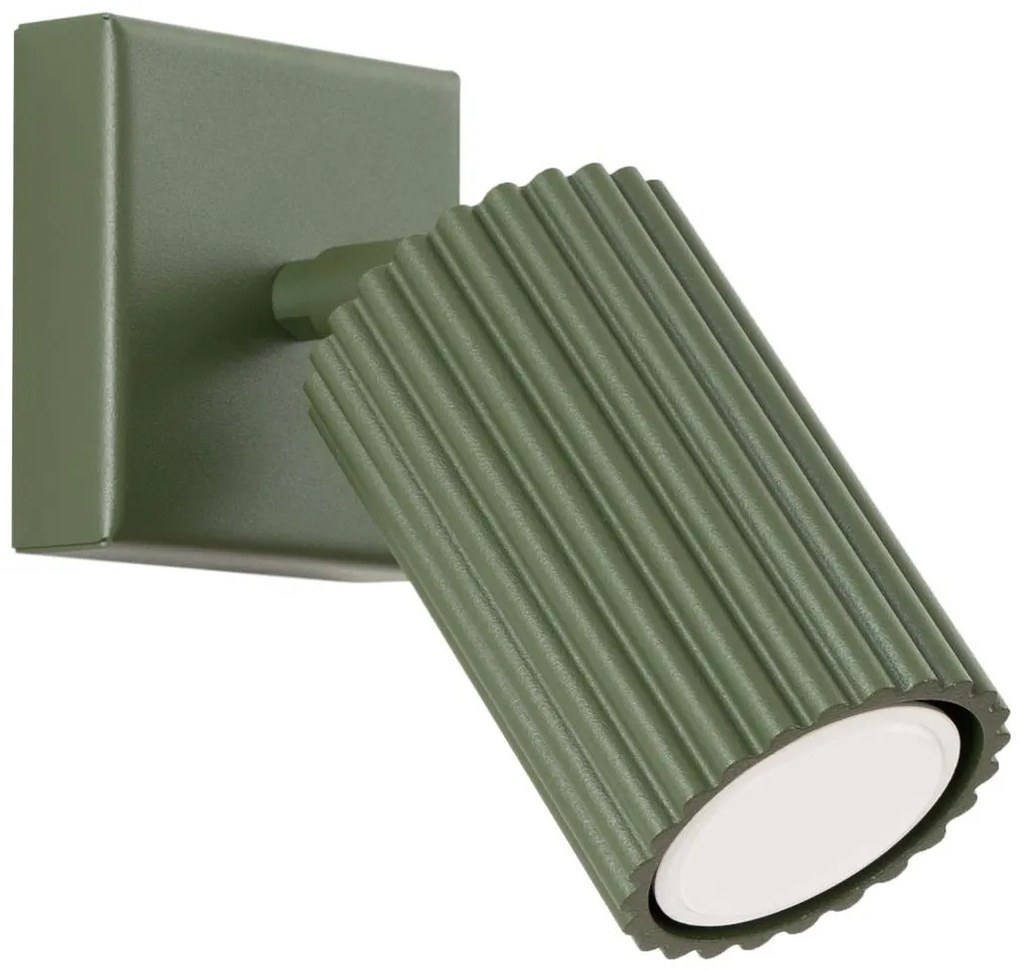 Sollux SL.1616 - Nástenné bodové svietidlo KARBON 1xGU10/10W/230V zelená