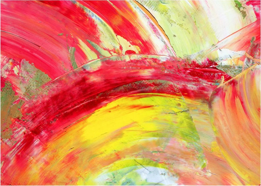 Sklenený obraz abstrakcie - maľba (70x50 cm)