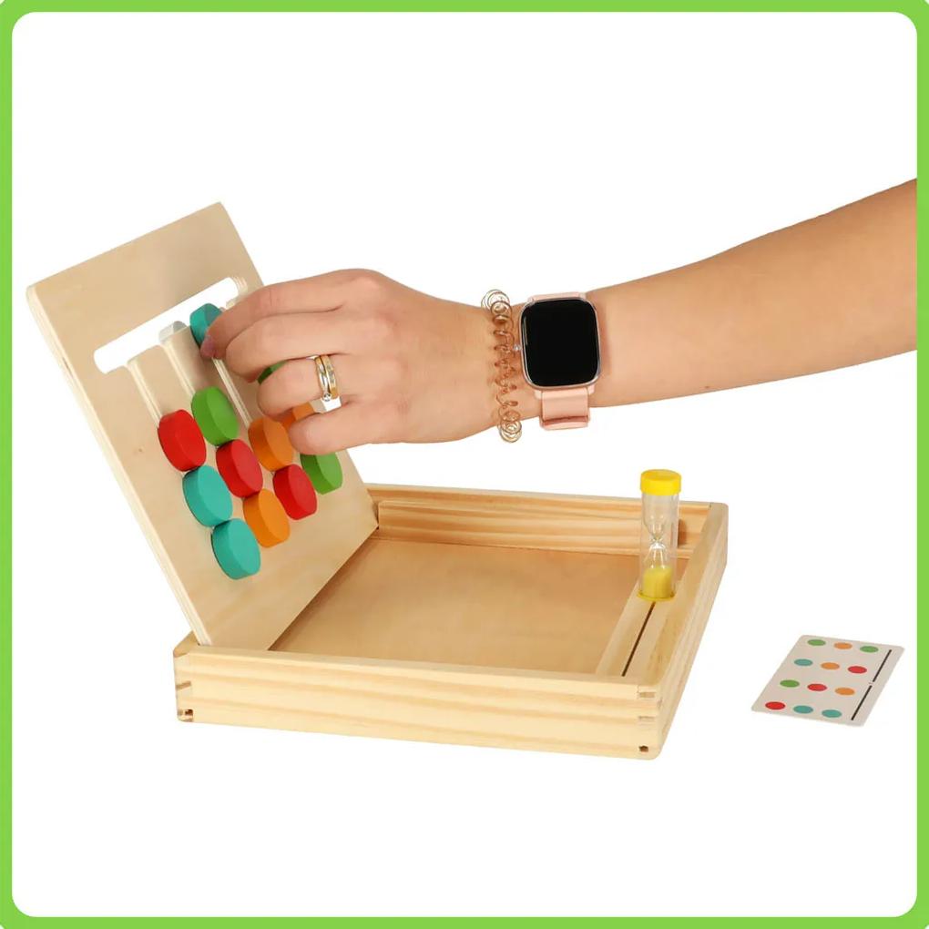 KIK Drevená vzdelávacia hračka zápas farby box