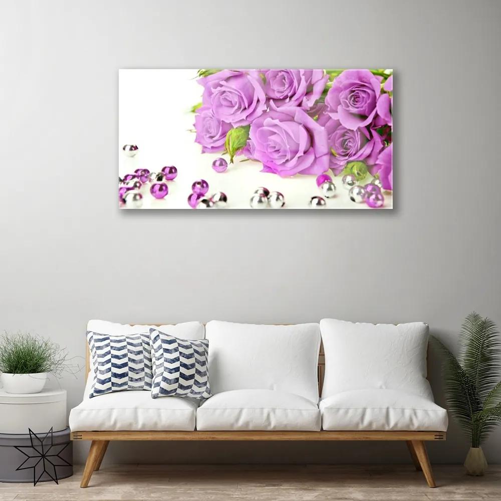 Obraz na akrylátovom skle Ruže kvety 100x50 cm