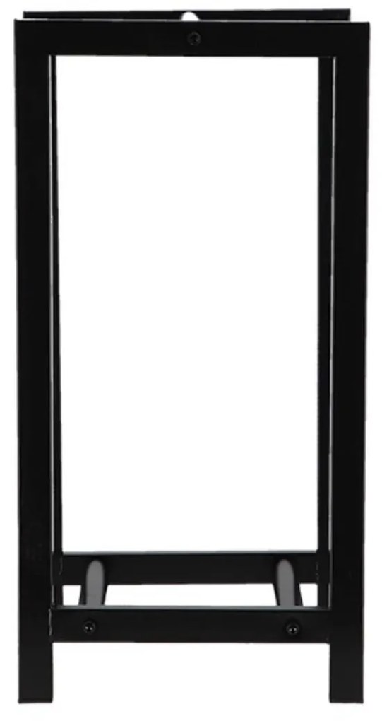 Kovový stojan na drevo Rectangle, 30x60 cm, čierna