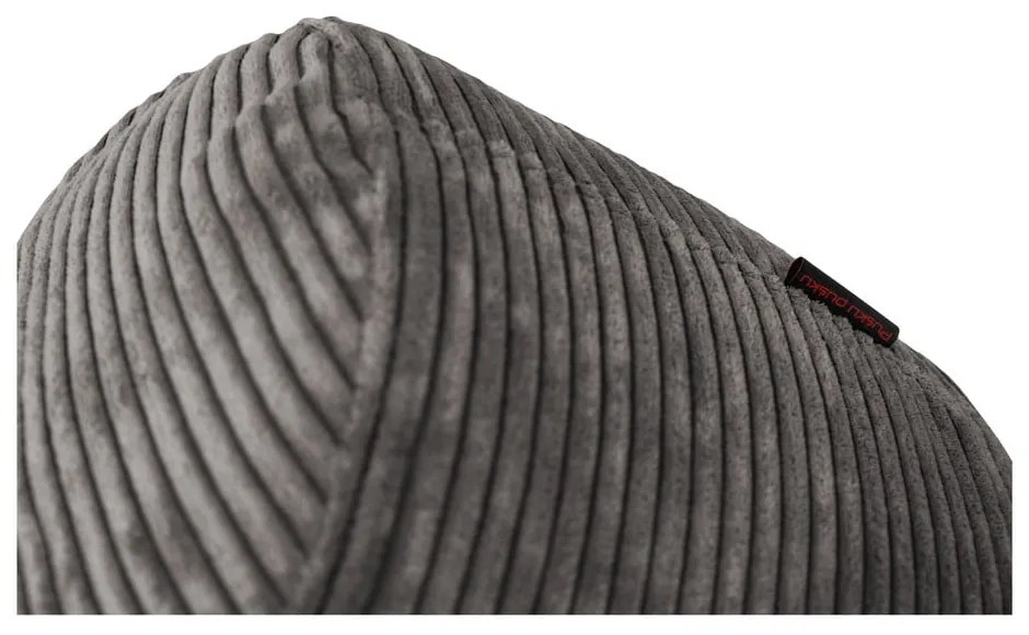 Tmavosivý menčestrový sedací vak Mini – SLOWDOWN