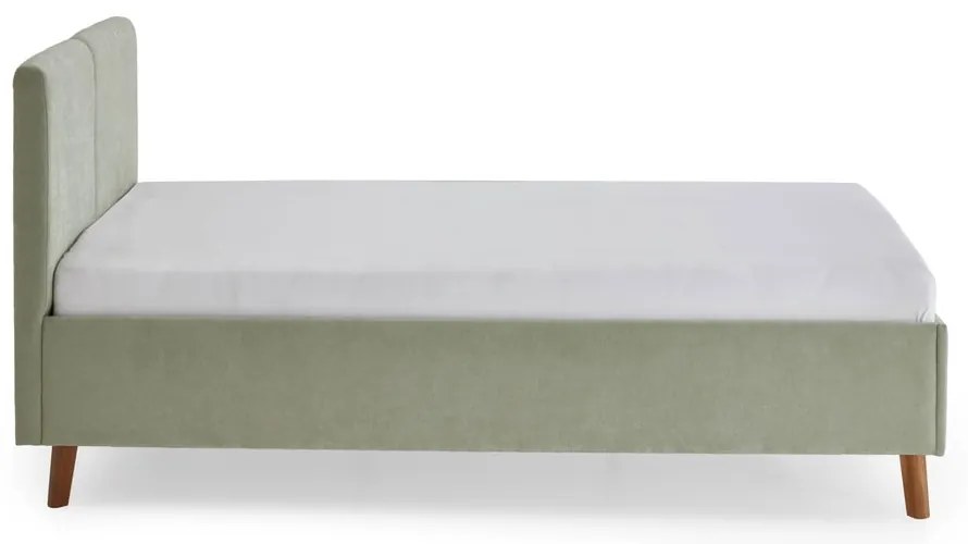 Svetlozelená čalúnená dvojlôžková posteľ s roštom 140x200 cm Piano – Meise Möbel