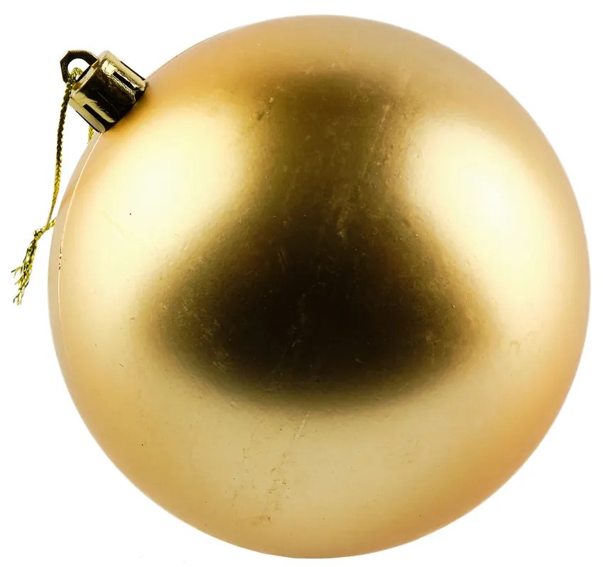DECOLED Plastová guľa, 10 cm, šampanské, 6x matná