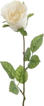 Umelá kvetina Ruža 45 cm, krémová%