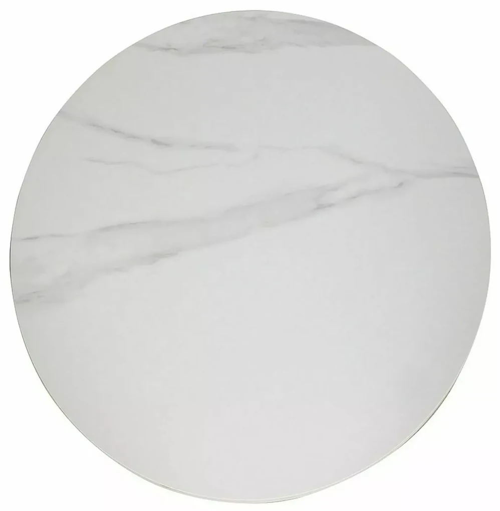 Okrúhly jedálenský stôl 90 cm KAMILO - biely / čierny