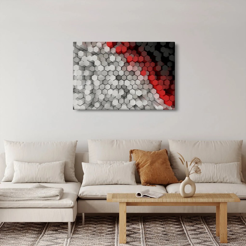 Obraz - 3D hexagóny (90x60 cm)