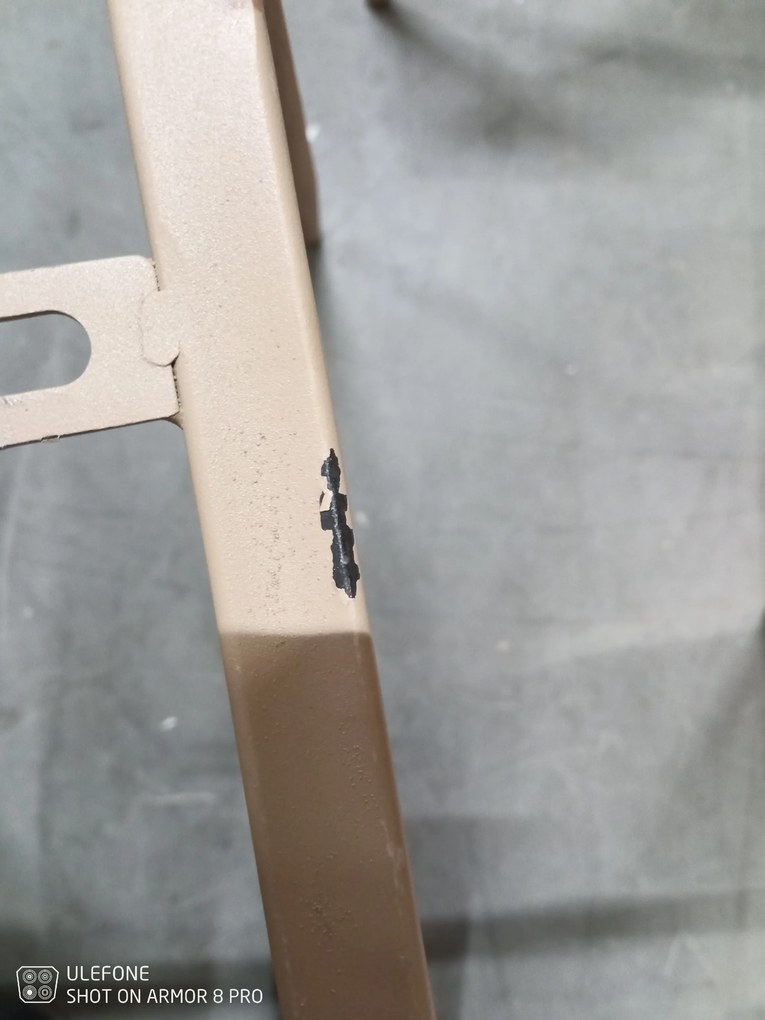 AKCIA Sivá stolička FOX s dubovými nohami II. akosť