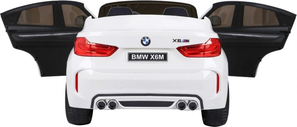 Ramiz BMW X6M XXL pre 2 deti Biele SUV + diaľkové ovládanie + ekokoža
