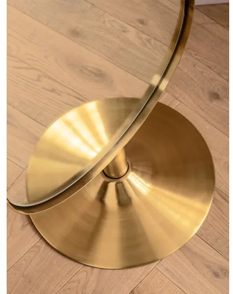 Curve zrkadlo stojacie zlaté 40x170cm