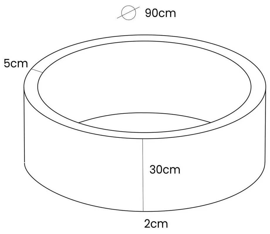 Krémový menčestrový bazénik s loptičkami ø 90x30 cm Montessori – Meowbaby