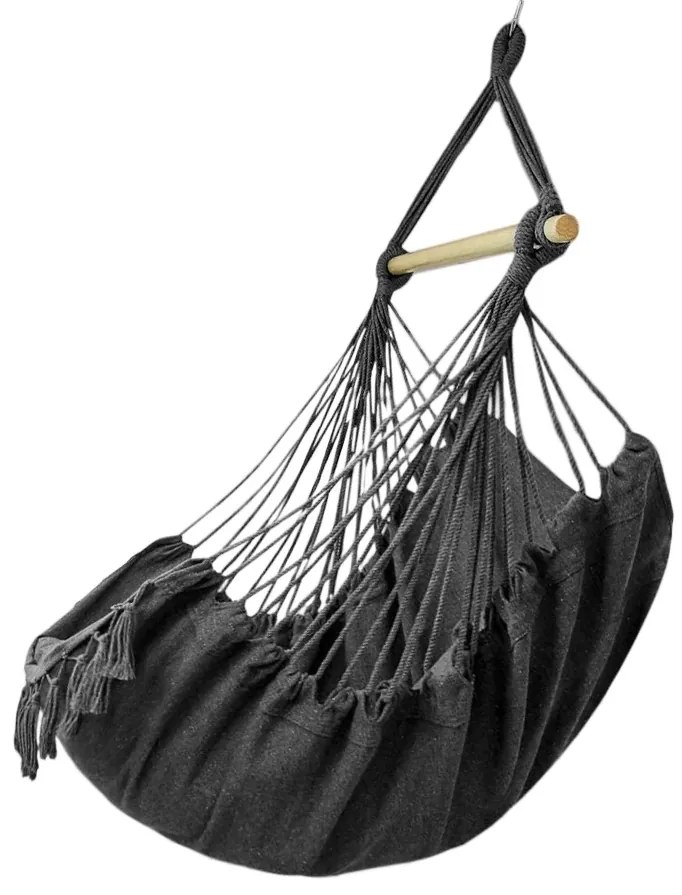 Brazílske závesné kreslo BAHIO grafitovo sivé